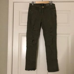 Women’s Bebe army green denim